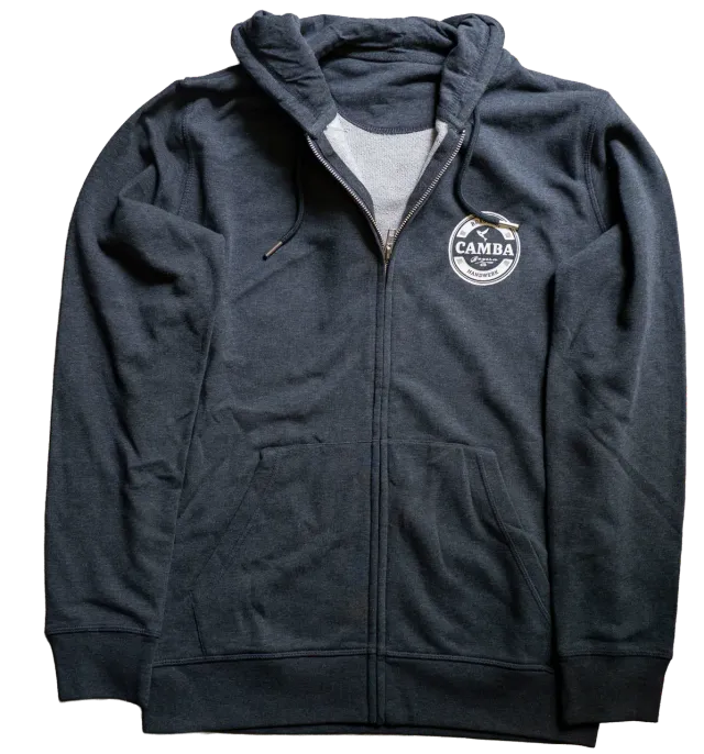 Camba Zipper Hoodie grau Sweat Baumwolle Logo