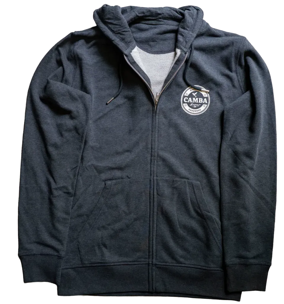 Camba Zipper Hoodie grau Sweat Baumwolle Logo