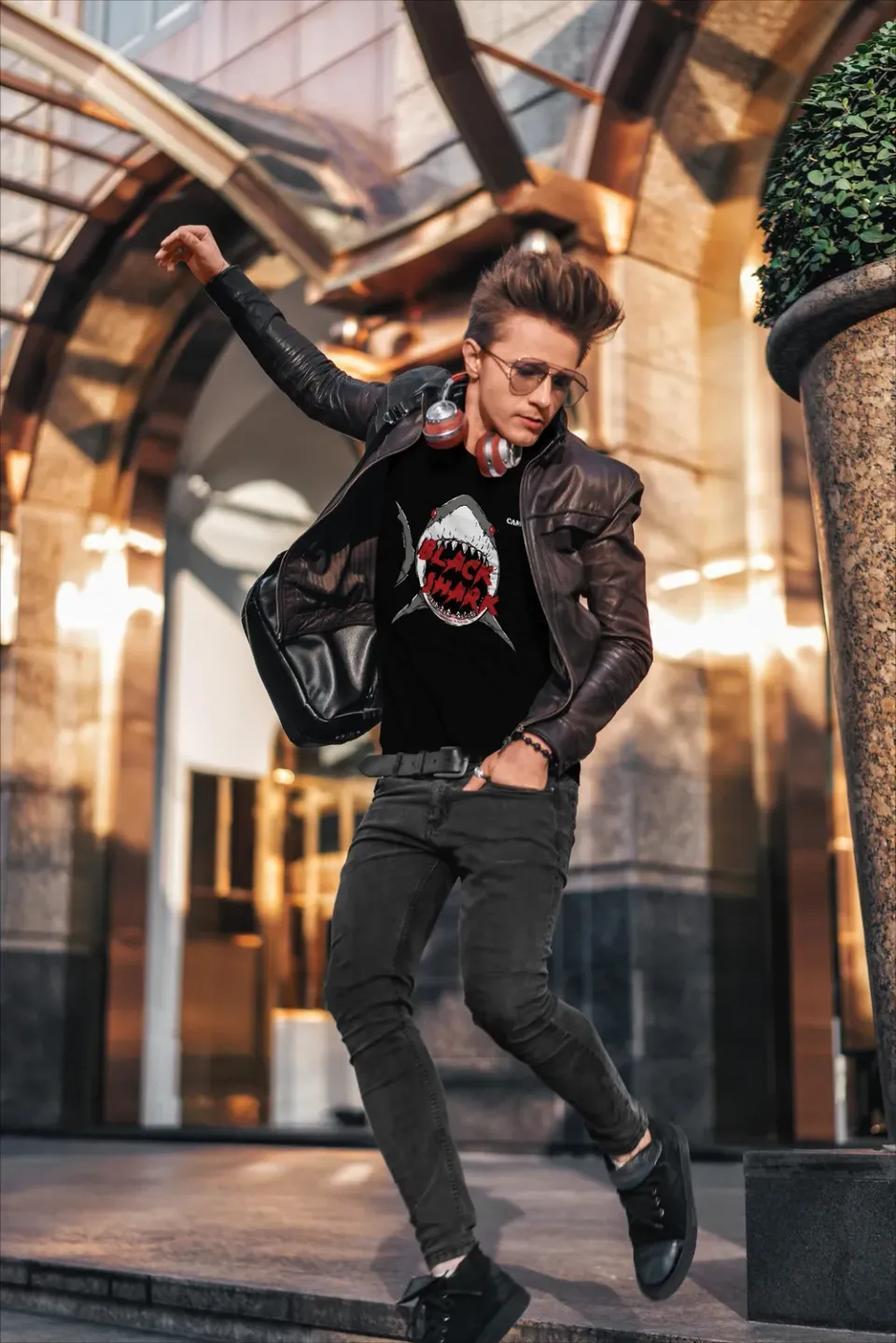 Camba Black Shark T-Shirt schwarz rockig