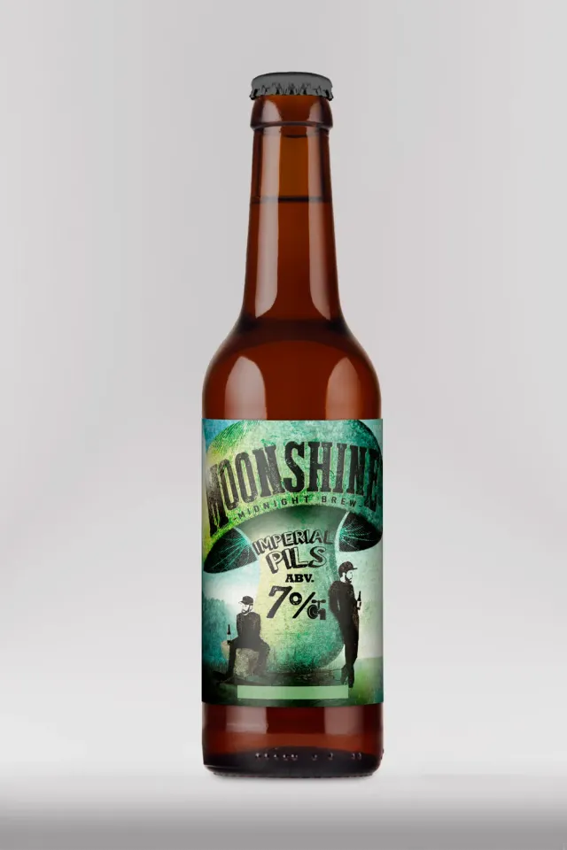 Buddelship Moonshine Bier Flasche herb frisch