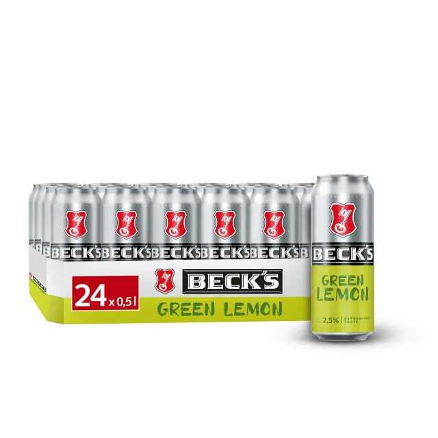 Beck's Green Lemon Biermix 24x0,5l spritzig