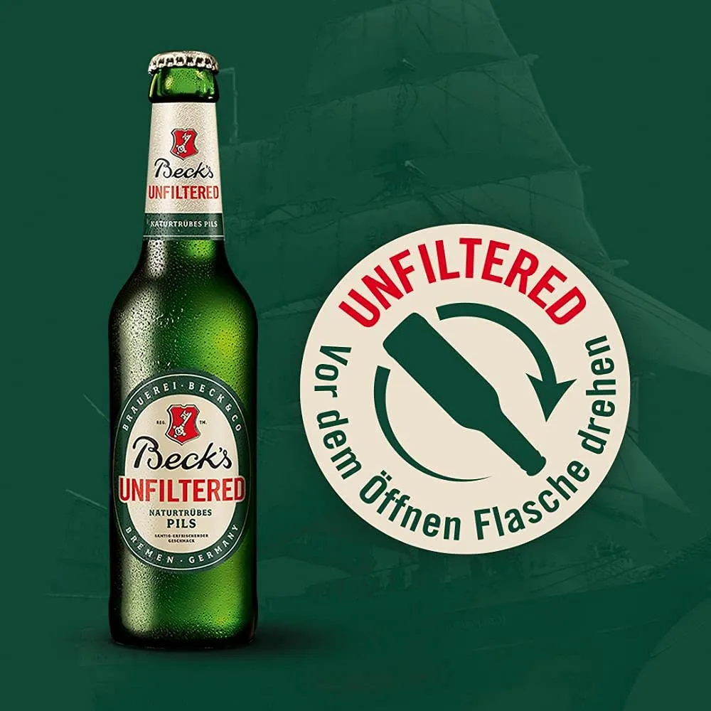 Beck's Unfiltered Pils Flaschenbier 24x0,33l naturtrüb