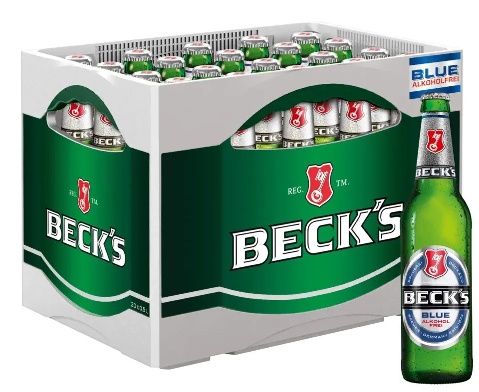 Beck's Blue Pils Alkoholfrei 20x0,5l Kasten frisch-herb
