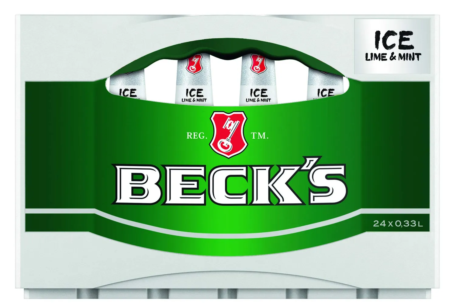 Beck's Ice Lime & Mint Biermischgetränk 24x0,33l Kasten herb-frisch