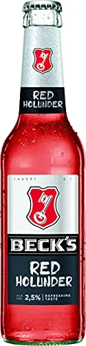 Beck's Red Holunder Biermix 24x0,33l Kasten frisch