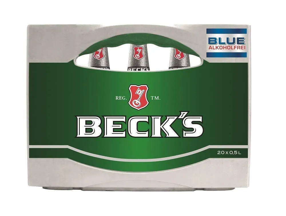 Beck's Blue Pils Alkoholfrei 20x0,5l Kasten frisch-herb