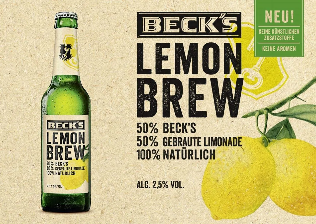 Beck's Lemon Brew Radler 24x0,33l Kasten Zitrone