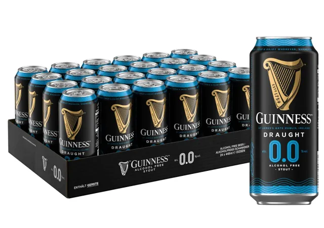 Guinness Draught 0.0 Stout Alkoholfrei 24x0,44l Dose cremig