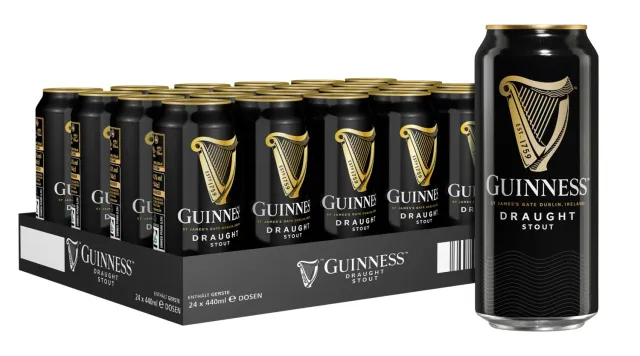 Guinness Draught Stout Bier 24x0,44l Dose herb