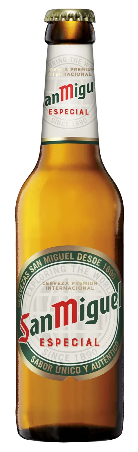 San Miguel Especial Lager Flaschenbier 24x0,33l Kasten