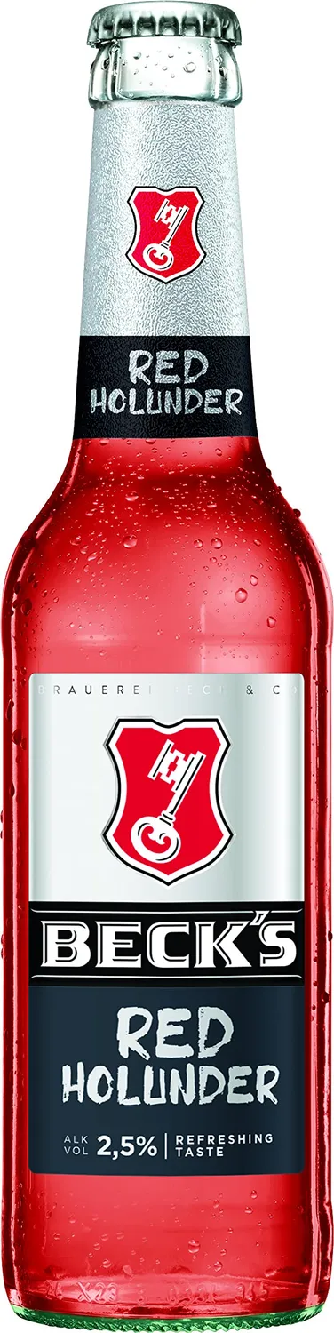 Beck's Red Holunder Biermix 24x0,33l Kasten frisch