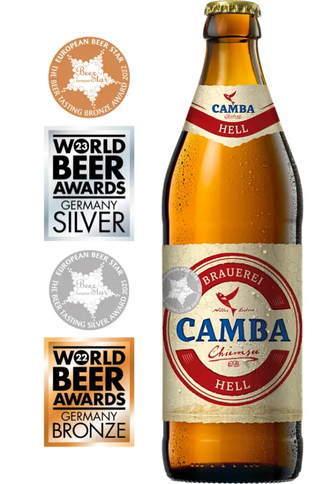 Camba Hell Helles Bier 0,5l Flasche malzig