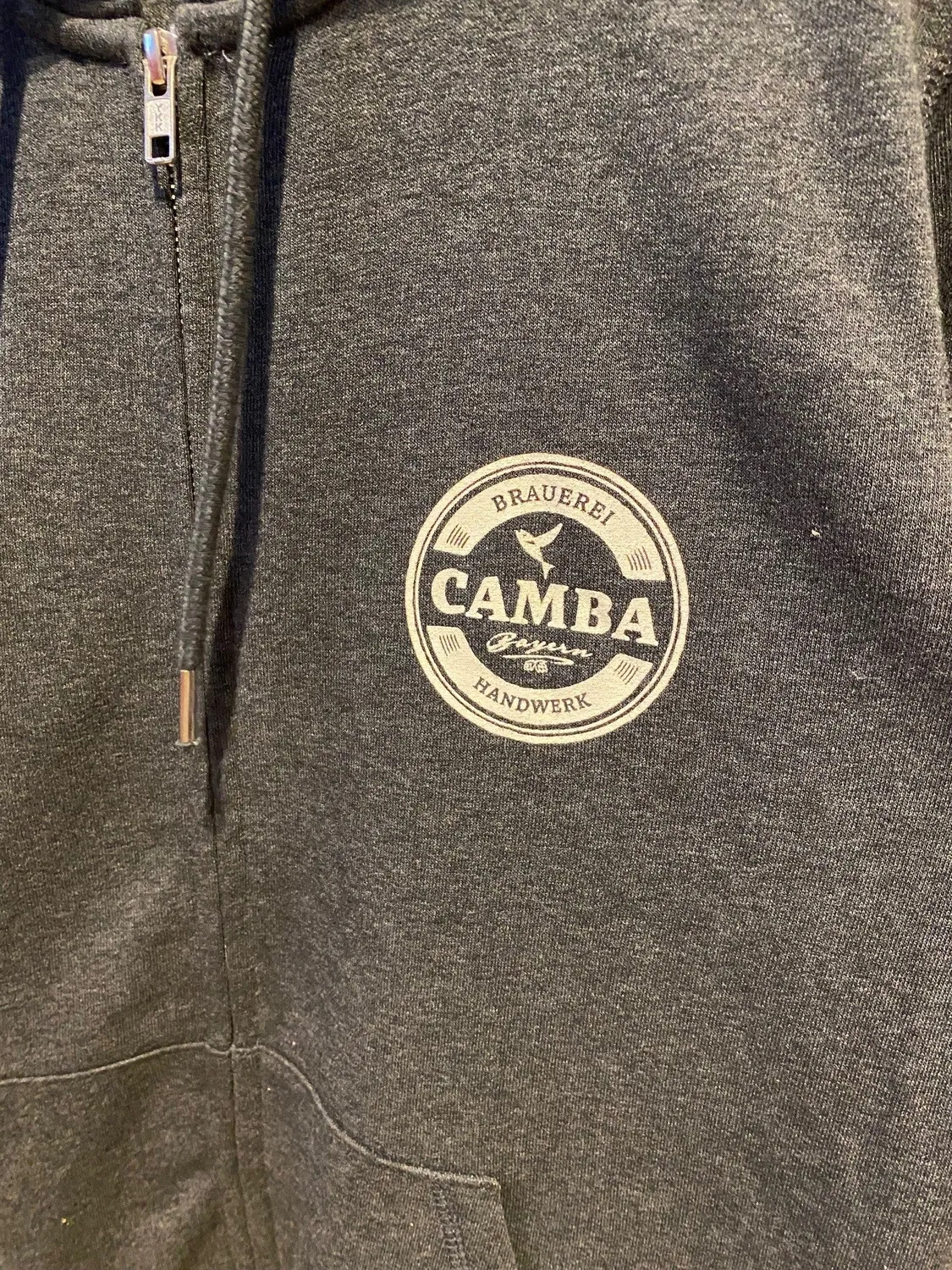 Camba Zipper Hoodie grau Sweat Baumwolle Logo