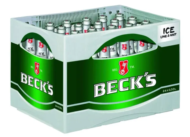 Beck's Ice Lime & Mint Biermischgetränk 24x0,33l Kasten herb-frisch