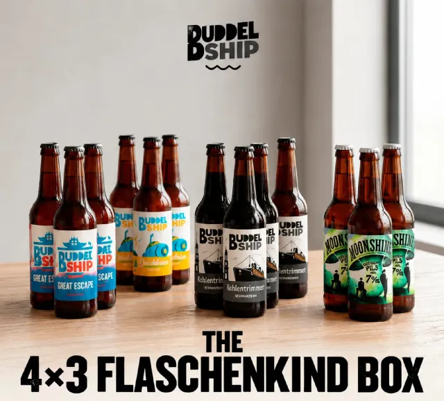 Buddelship Flaschenkind Box Bierpaket 12 Flaschen gemischt