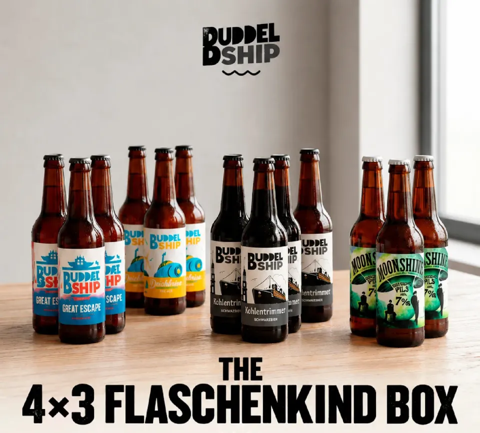 Buddelship Flaschenkind Box Bierpaket 12 Flaschen gemischt