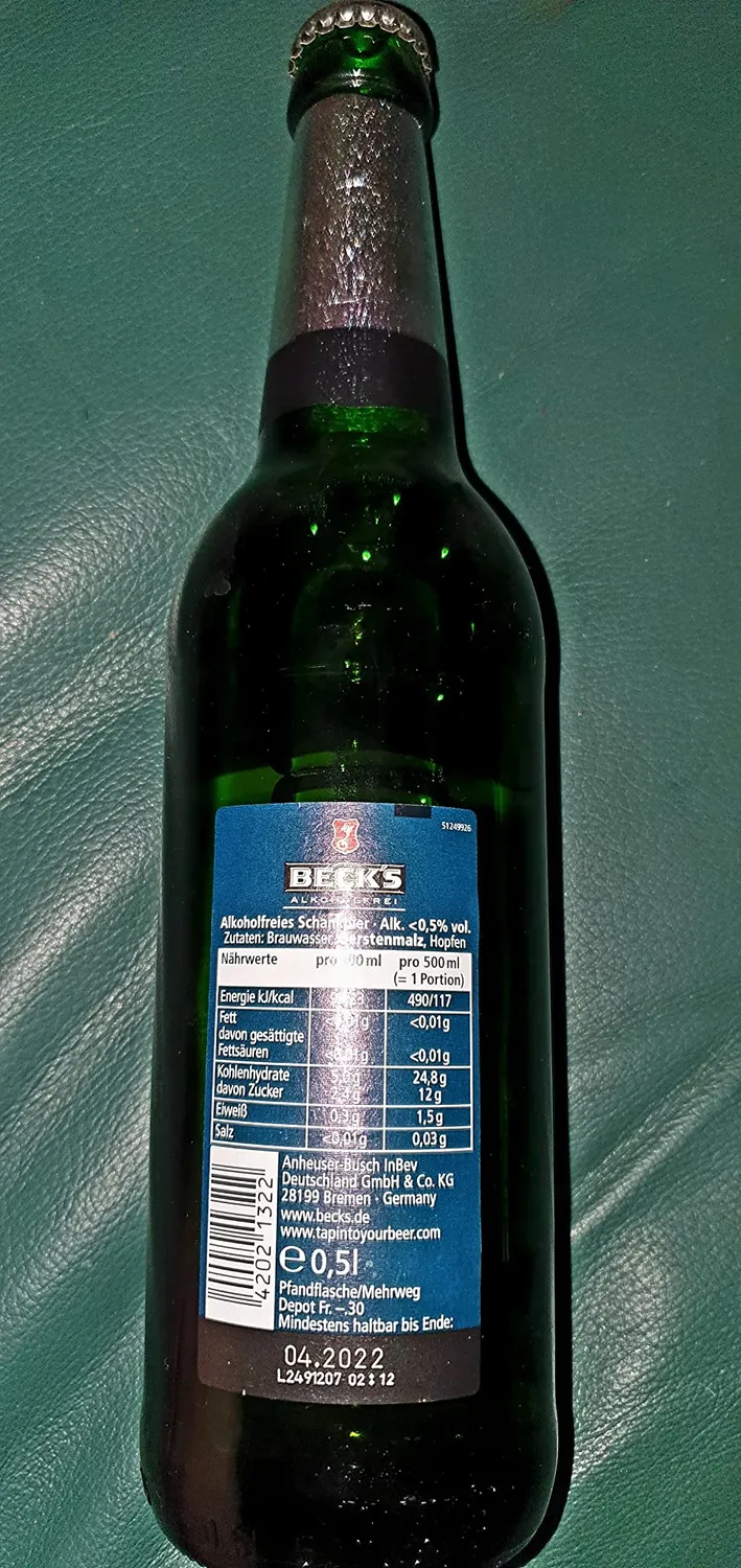 Beck's Blue Pils Alkoholfrei 20x0,5l Kasten frisch-herb