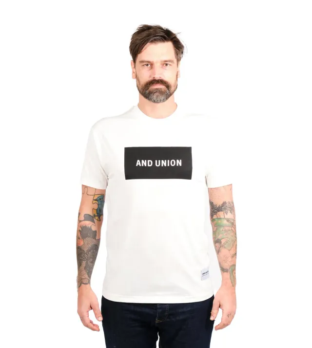 And Union Logo T-Shirt Baumwolle Siebdruck schwarz