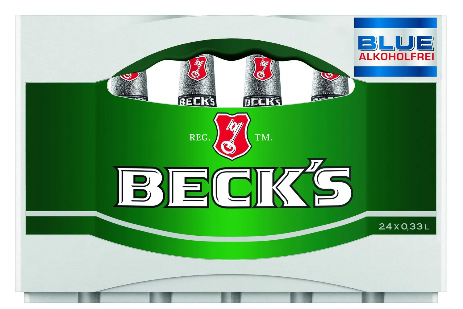 Beck's Blue Pils Alkoholfrei 24x0,33l Kasten herb