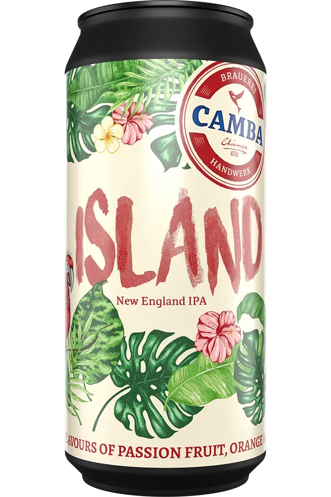 Camba Island New England IPA Bier Dose Maracuja