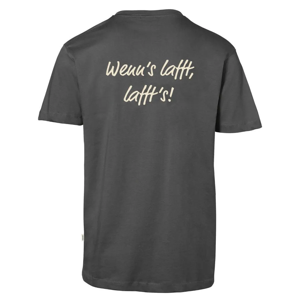 Camba Wenn's laft laft's T-Shirt grau Baumwolle