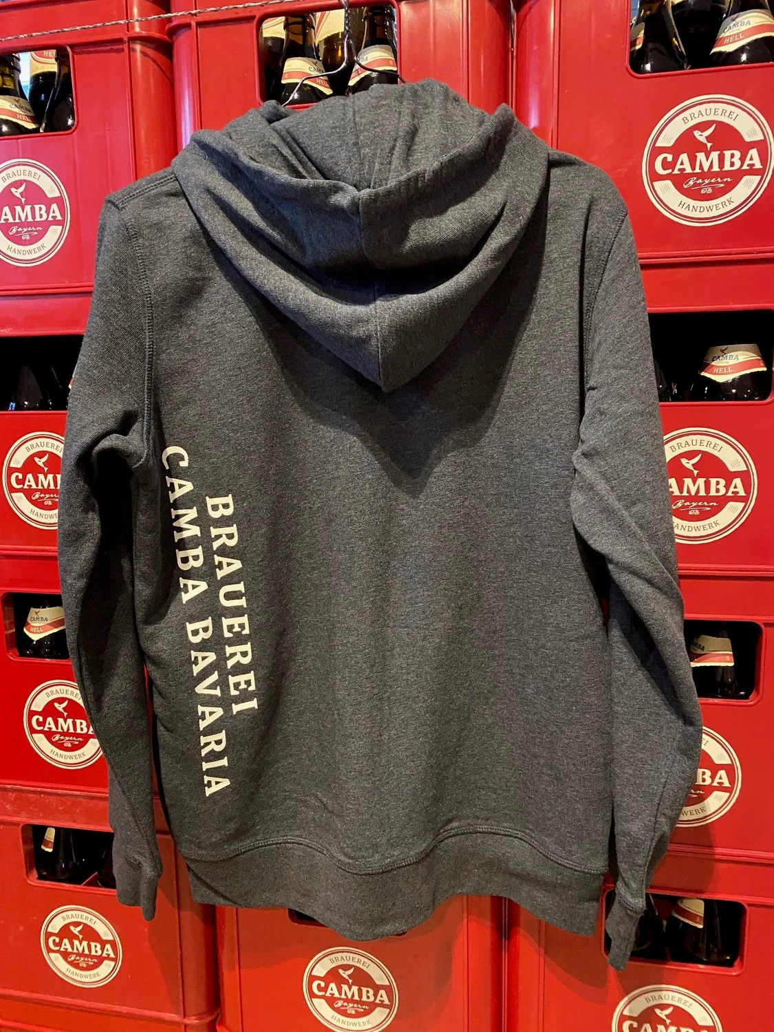 Camba Zipper Hoodie grau Sweat Baumwolle Logo