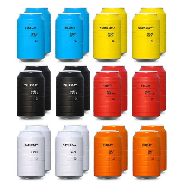 And Union Weekday Pack Bier Probierpaket 24 Dosen 6 Sorten