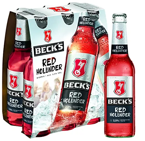 Beck's Red Holunder Biermix 24x0,33l Kasten frisch