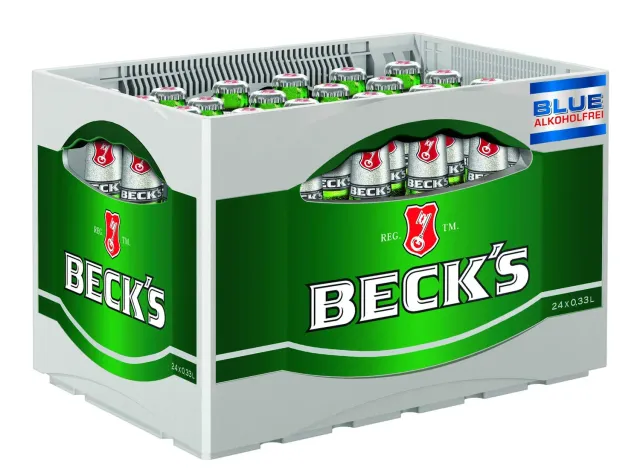 Beck's Blue Pils Alkoholfrei 24x0,33l Kasten herb